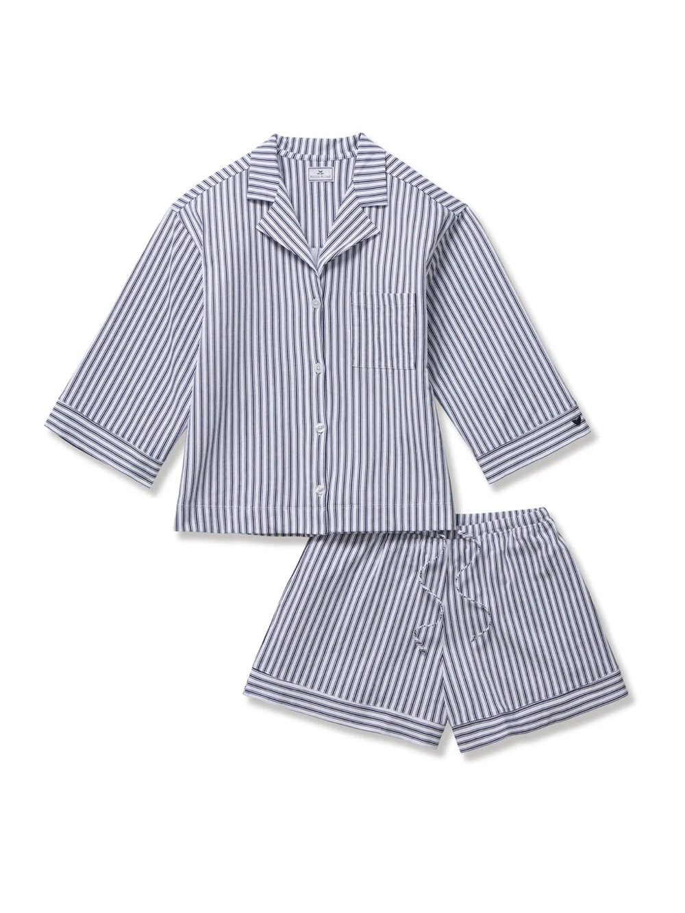 Olivia Pima Short Pajama Set - Navy Stripe - Picture 3 of 4